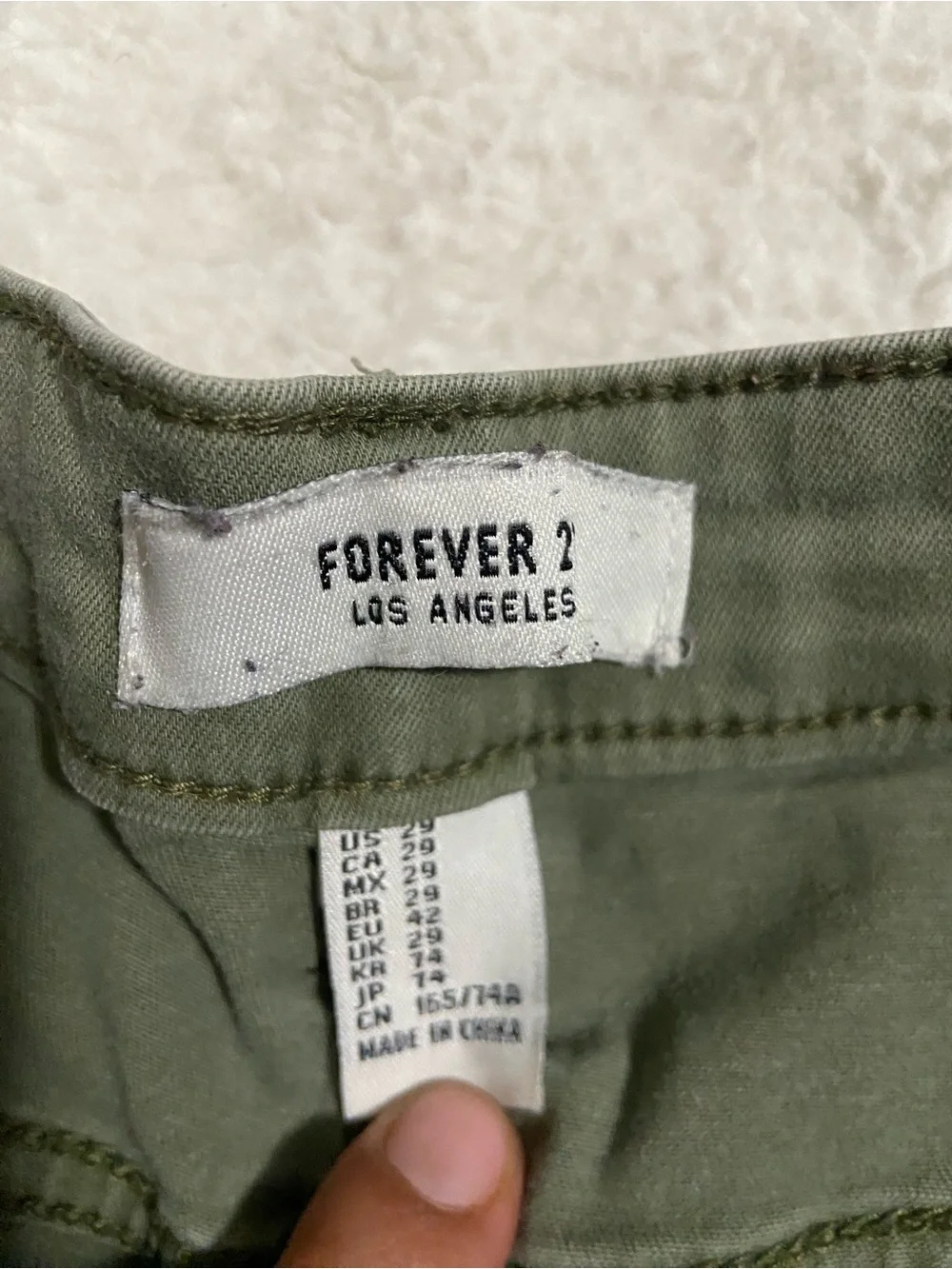 Forever 21 Olive High-Waist Cuffed Women's Shorts